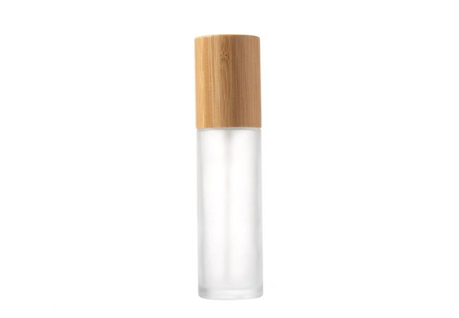 Bamboo Cap Frosted Bottle